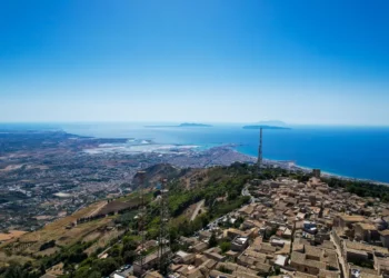 Erice, widok na Trapani