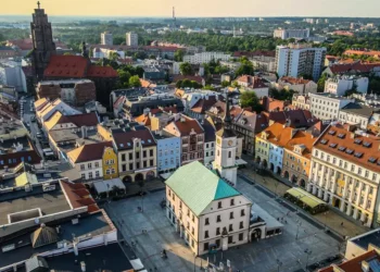 Gliwice z drona, rynek