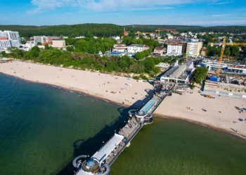 Międzyzdroje z drona, molo