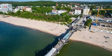 Międzyzdroje z drona, molo