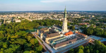 Klasztor Jasna Góra z drona