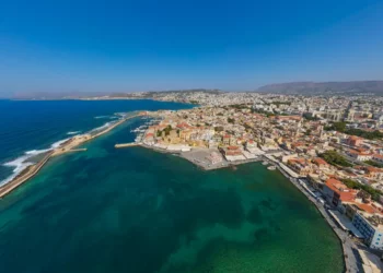 Chania port z drona