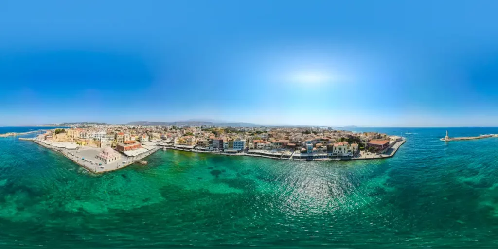 Chania, Kreta, port zdjęcie panoramy