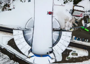 Skocznia narciarska "Malinka" im. Adama Małysza w Wiśle z drona