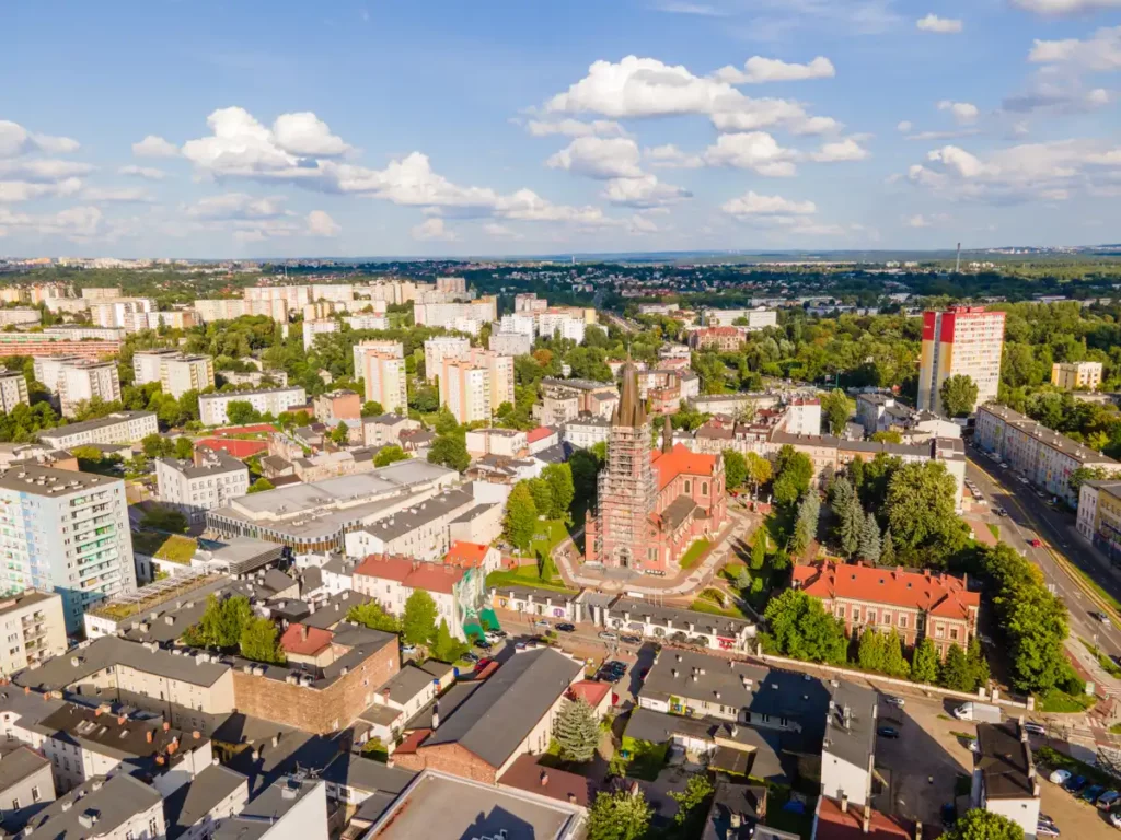 Bazylika Wniebowzięcia NMP w Sosnowcu z drona