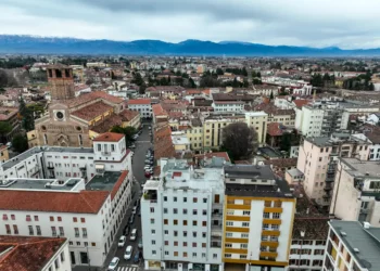 Udine centrum z drona