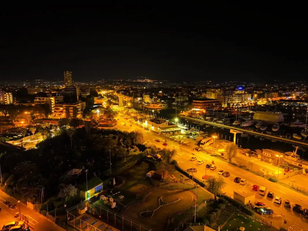 widok na centrum z drona