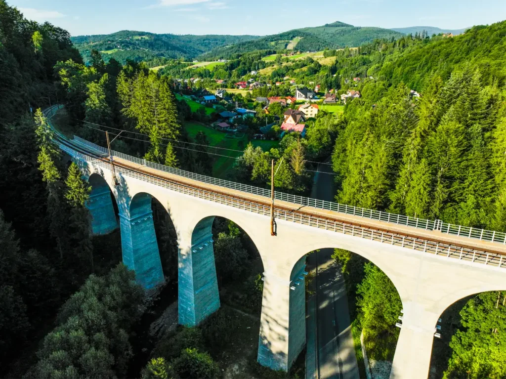 wisla glebce most z drona