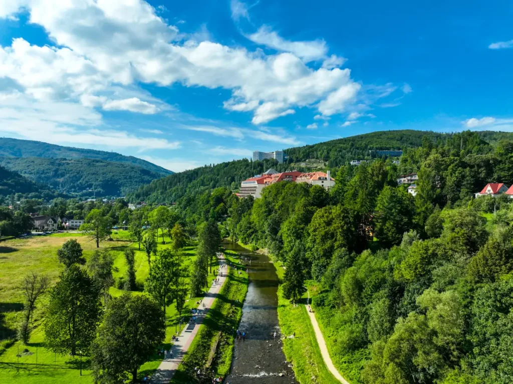 wisla widok na hotel golebiewski