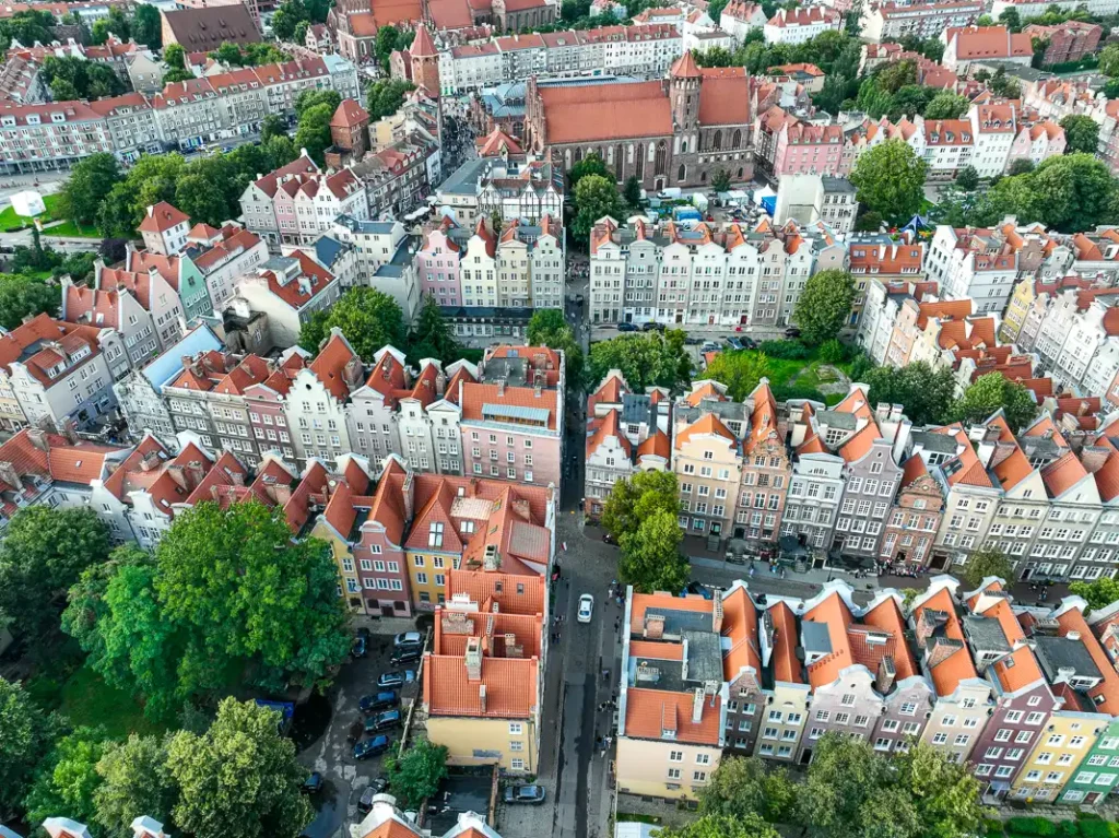 gdansk widziany z drona