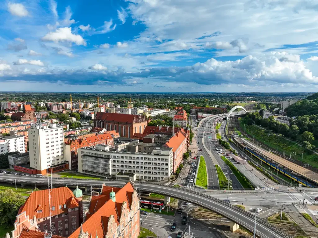 gdańsk z drona